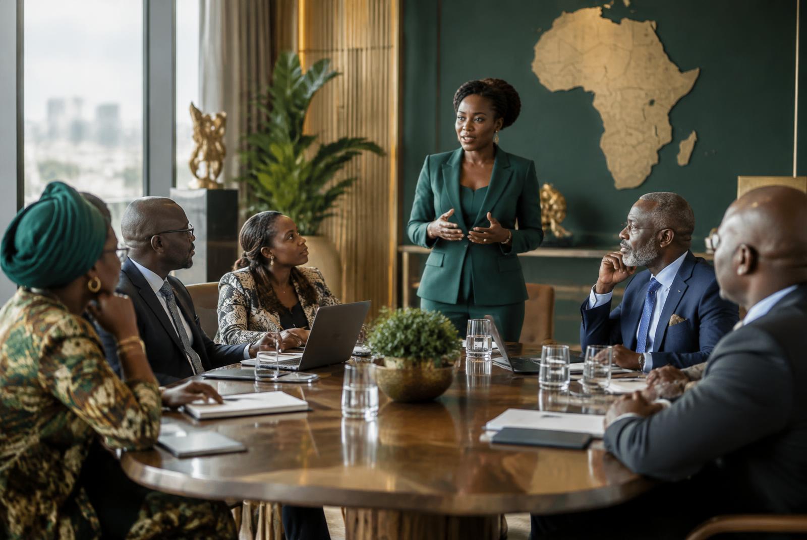 Representative African professionals in a diplomatic leadership roundtable